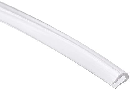 TOP-VIGOR Guarnizione di rivestimento, in PVC trasparente, protezione per bordi a U, adatta per bordi da 1 a 1,5 mm di lunghezza, 0,5 cm di altezza