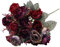 kawehiop Künstliche Blumen Rose Strass Faux Strauß Gefälschter Blumenstrauß Mehrere Farben Trockene Blumendekoration Geburtstag Mittelstücke, Dunkelrot