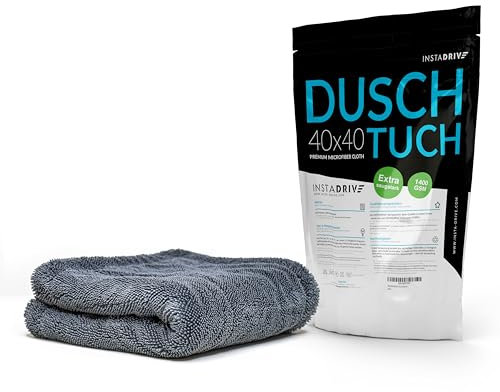INSTADRIVE Duschkabinen-Tuch fürs Bad - Extra saugstarkes Trockentuch für Badezimmer und Küche - Top Alternative zum Duschkabinenabzieher – optimal als Saugtuch im Haushalt