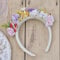 Ginger Ray Gold 'Bride to Be' Floral Headband with Faux Flowers and Foliage Hen Party Wearable, Multicoloured, M