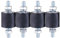TIOMIOSEA VV30*30 M8x23 Schwingungsisolierung Gummilager Isolierung Stoßdämpfer Schwingungsisolierung Lager mit Gewindebolzen Automotive Marine Spule 30x30,schwarz