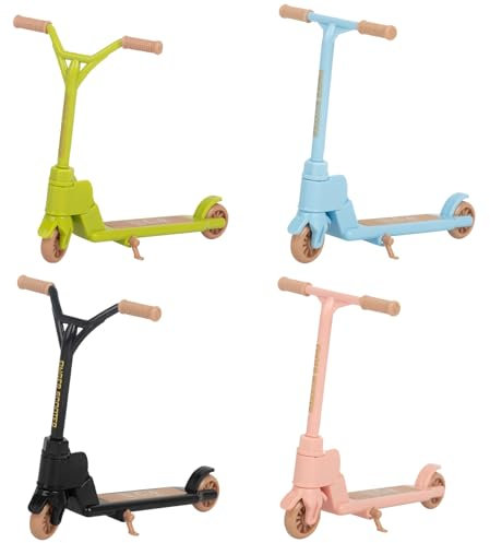 Valicaer Finger Scooters Fingerskateboard,4Pcs Mini Roller Finger Spielzeug Finger Tech Skateboard Faltbar Hand Skateboard Finger Skateboards für Kinder Mehrfarbig Fingerboard