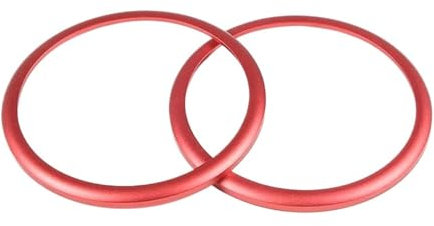 NDKSZHEQ Compatibile con Fiat 500 2016-2024 in Lega di Alluminio Rosso cruscotto Auto Uscita Aria Laterale Anello Decorativo Accessori for Interni Auto
