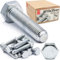 M10 x 35 mm Sechskantschrauben 1 kg (ca.33 Stk.) DIN 933 Maschinenschrauben FK 8.8 Vollgewinde verzinkter Stahl Gewindeschrauben mit sechseckigem Kopf