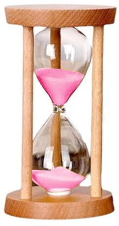 Sablier Minuteur, Sablier de sable chronomètre Sandable Incassable 1 minute Hour Glass Sand Clock Salon Décoration de chambre Ornement de la chambre à coucher, Rose