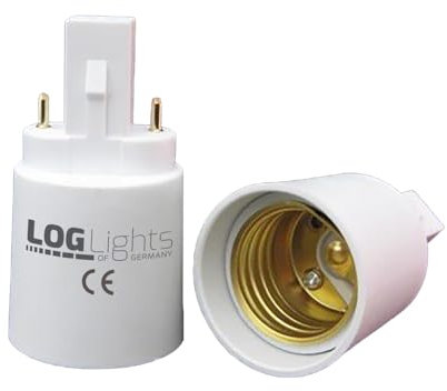 LOG Lights of Germany G23 D 2 Pin Adapter auf E27 LED Lampe