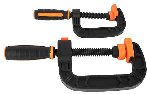 2pcs C Klemm Set, Einstellbare 2 Zoll 3 Zoll Plastik C Klemme Schnellfreisetzung, Starke Klemme für Holzbearbeitungs Haushaltsklemmprojekte