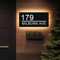 Placas De Dirección Modernas Y Personalizadas Con Luz LED, Número De Casa Iluminado En Acrílico 3D Personalizado For Exteriores Y Patios.(15x30 cm)