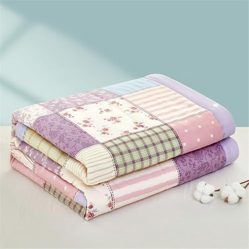Odot Tagesdecke 150x200 180x200 200x230 Elegante Blumen Tagesdecke Bettüberwurf Einzelbett Doppelbett Weich Komfort Steppdecke Gesteppte Bettwäsche Sofaüberwurf Wohndecke (Patchwork,150x200cm)