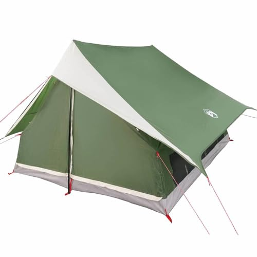 vidaXL Family Tent with Roof Green and White 315 x 286 x 200 cm