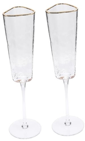 CIYODO Set Di Bicchieri Da Flûte Trasparenti Bicchieri Da Spumante Per Matrimonio Per Brindisi Vintage Per Vino