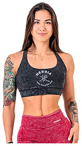 NEBBIA Washed Medium-Support Golden Age 778 Sports Bra S
