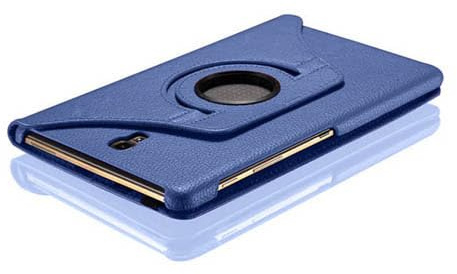 UPFKFOJZX Compatibile con Samsung Galaxy Tab S 8.4 (SM-T700/T705) Custodia per tablet Copertura Completa Ultra Sottile Copertura in pelle 360 gradi staffa rotante custodia protettiva (blu)