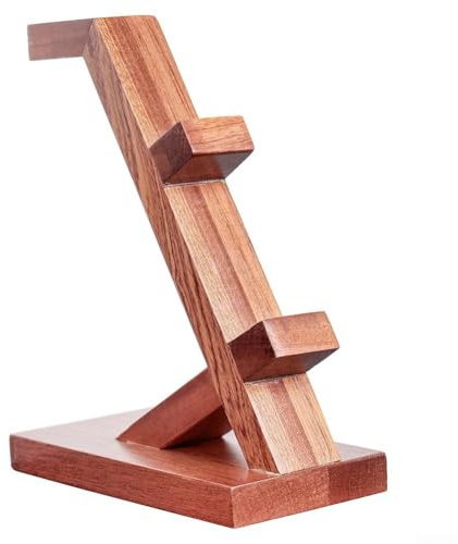Organizer per controller in legno con supporto per cuffie e cuscinetti antiscivolo in silicone, progettato per PS4 One Series X Switch per scrivania da gioco pulita e ordinata (marrone)