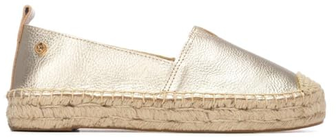 XTI - Espadrilles Damen Gold - Bequeme und vielseitige Schuhe - Casual Mode - Modell 14508101 (Größe 38)