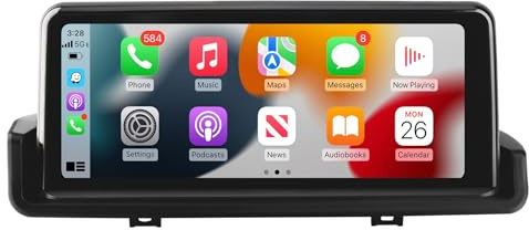 Junsun Carplay Radio 10.25 Zoll Touchscreen für BMW 3er E90/E91/E92/E93 | (2008-2012) ohne Original Bildschirm unterstützt das Originale Fahrzeugsystem Android Auto Bluetooth, LFB