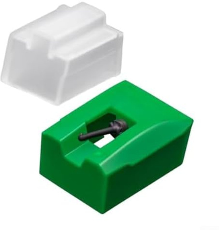 Compatible with AT-LP120 USB Player Elliptical Design(Green) | Elliptical tip, deeper groove tracking, enhanced high frequencies, for crisp audio detail, reduced distortion