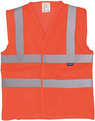 Yoko Warn-Weste aus Meshmaterial, hochsichtbar, für Herren, Arbeitskleidung, Oberkleidung Gr. L, grün