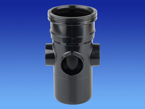 Wavin OSMA 110mm Soil 4S589 S/S Bossed Pipe - Plain Black