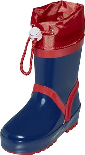 Playshoes Stivali Imbottiti In Gomma, Unisex - Bambini e ragazzi, Blu Marino, 32/33 EU