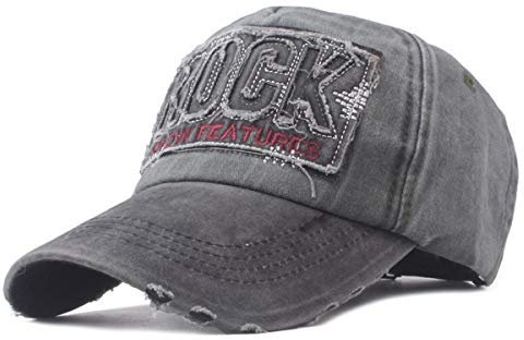 Baseballcap Rock College Cap Snapback Vintage Used Look Kappe Basecap (schwarz)