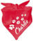 Hunde Dreiecks Halstuch (Fb: rot) (Gr. 1 (55 cm)) Name des Hundes