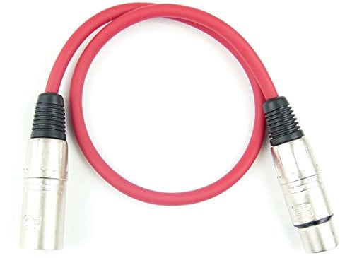 Adam Hall Cables 3 STAR MMF 0050 RED - Cavo microfono XLR femmina su XLR maschio, 0,5 m, rosso