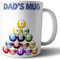 AK Giftshop Dad's Mug - Pool 8 Ball Themed Fathers Day/Birthday Gift