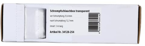 Schrumpfschlauch transparent Ø 25,4 mm/ Länge: 5 m