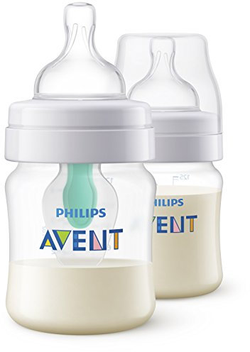 Philips Avent Anti Colic Bottle with Air Valve, 125爉l, Pack of 1, Clear