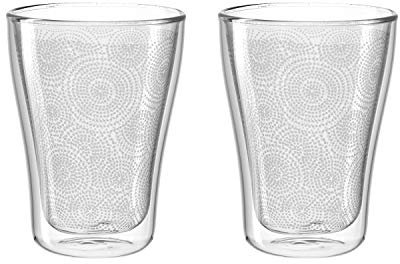 Leonardo Duo Dekor Becher, 2-er Set, 345 ml, hitzebeständig, handgefertigtes Glas mit Dekor, 029763