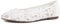 Greatonu Womens Ballet Flats Cut Out Lace Ballerina Dolly Shoes Ballet Pumps White Size 5.5 UK