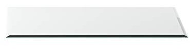 Feuerschutzplatte Rechteck G24 T: 500 mm x B: 1000 mm x H: 8 mm Esg 18mm Facette mit Dichtlippe Kaminglas Ofenglas