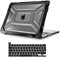 MOSISO Hülle Kompatibel mit MacBook Pro 13 Zoll 2024 2023 2022 2021 2020 M2 M1 A2338 A2289 A2251 Touch Bar Touch ID,Plastik Schwerlast Hartschale mit TPU Stoßstange&Tastaturschutz,Schwarz