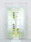 HeichkelL 2er Set Transparente Schiebegardinen Voile Flächenvorhang Druckmuster Raumtrenner mit Klettband Zubehör Klettband und Beschwerungsstange HöhexBreite 145x57 cm Weiß#2