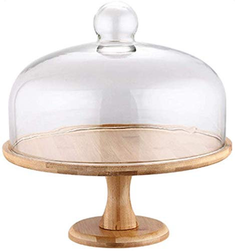 Alzata per torta con campana | Campanella per dolci campanella in legno | Alzata per torta Alzata per torta Compleanno Matrimonio Forniture per feste di Halloween-M.