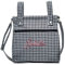 Bolsa panera de algodón vichy personalizada con nombre bordado - Bolso carro - Talega carrito de bebé - Nenel (Negro)