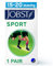 JOBST Unisex Sport Knee High 15-20 mmhg Athletic Compression Socks, Medium, Blue/Grey