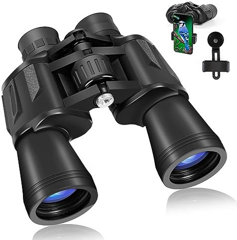20x50 Binoculars for Adults High Power,Compact HD Professional Waterproof Binoculars with BAK4 Prism and FMC Lens,Portable Telescope for Bird Watching,Hiking, Travelling, Hunting, Concerts,Football