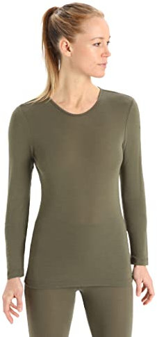 Icebreaker Kleidung, Schuhe und Schmuck 175 Everyday Cold Weather Base Layer Thermal Long Sleeve Crewneck T-Shirt, Loden Green, S