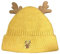 Herbests Damen Weihnachtsmütze Strickmütze Wintermütze Mütze mit Geweih Wollmütze Unisex Weihnachts Gestrickte Mütze Warme Beanie Hat Häkelmütze Hut Weihnachtshüte Geschenk für Männer Frauen Gelb