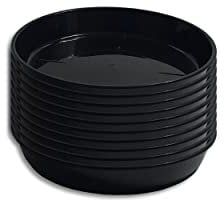 10 x Untersetzer für Blumentopf Pflanztopf rund Kunststoff Schwarz 9 verschiedene Größen zur Auswahl (Ø 13 cm)