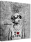 Generic Kunstdruck auf Leinwand, 40 x 50 cm, I love life, Banksy Spray