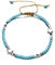 LEEQBCR 1pcs Boho Bracelet de cheville Turquoise Cheville Étoile Cheville Bracelet Chaîne Perles Pied Bijoux pour Femmes et Filles
