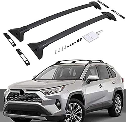 pour Toyota RAV4 2019-2023 Galeries de toit, 2 pièces Barres de Toit Railing Porte-Bagages de voiture, Porte-vélos Barres de toit Barres de toit En aluminium