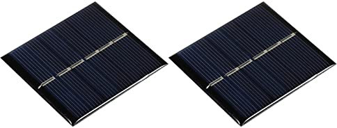 sourcing map Lot de 2 mini panneaux solaires 3 V 150 mA 0,45 W 60 mm x 55 mm