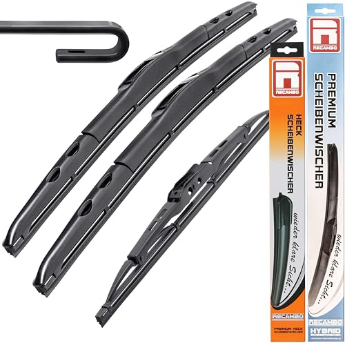 HYBRID Scheibenwischer FLEX AERO kompatibel für Volvo V40 BJ 1995-1999 - 400mm 500mm 500mm - Premium Qualität Wischerblätter Set - RECAMBO