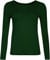 Crazy Fashion Long Sleeve Plain Tshirts for Women UK Round Scoop Neck Stretchy Formal Casual Basic Slim Fit Jersy Ladies Tee Top Plus Size 8-22 Bottle Green