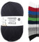Ferner Wolle Lungauer Sockenwolle 6fach uni | mit Merinowolle mulesingfrei | Sockengarn 6-fädig einfarbig | dicke Strumpfwolle zum Stricken oder Häkeln | 150g 425m (LU6-36 schwarz)