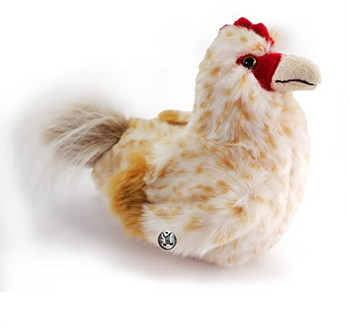 Henne Huhn braun getupft Premium Plüschtier sitzend Hahn PUSCHEL